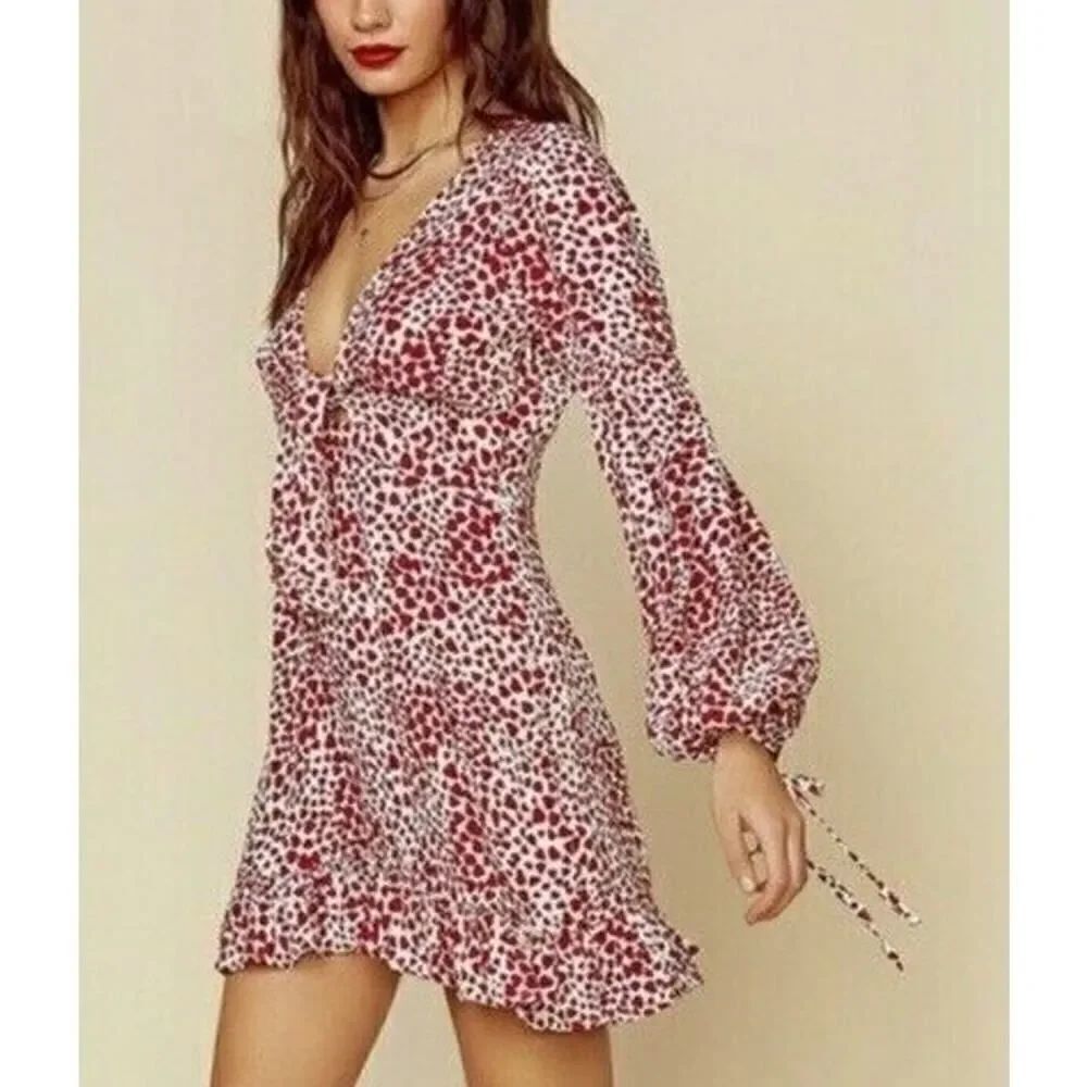 Rue Stiic Cabrio Tie Heart Mini Dress Sz. M